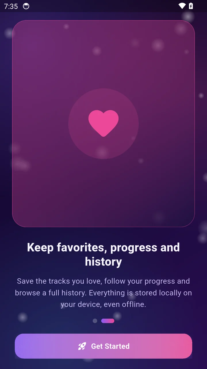 Tune Tracker onboarding